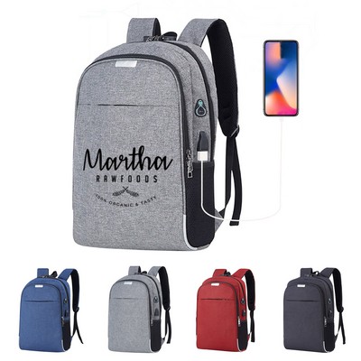 16" Laptop Backpack with Usb Charging Port and Earphone Hole??