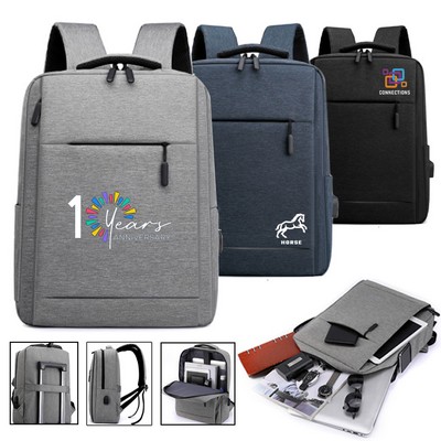 Travel Laptop Backpack With USB Charger