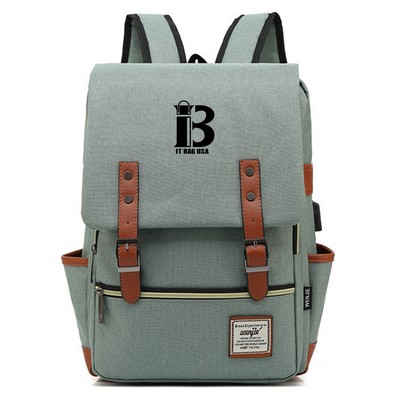 15.6" Laptop Backpack With Usb Charging Port